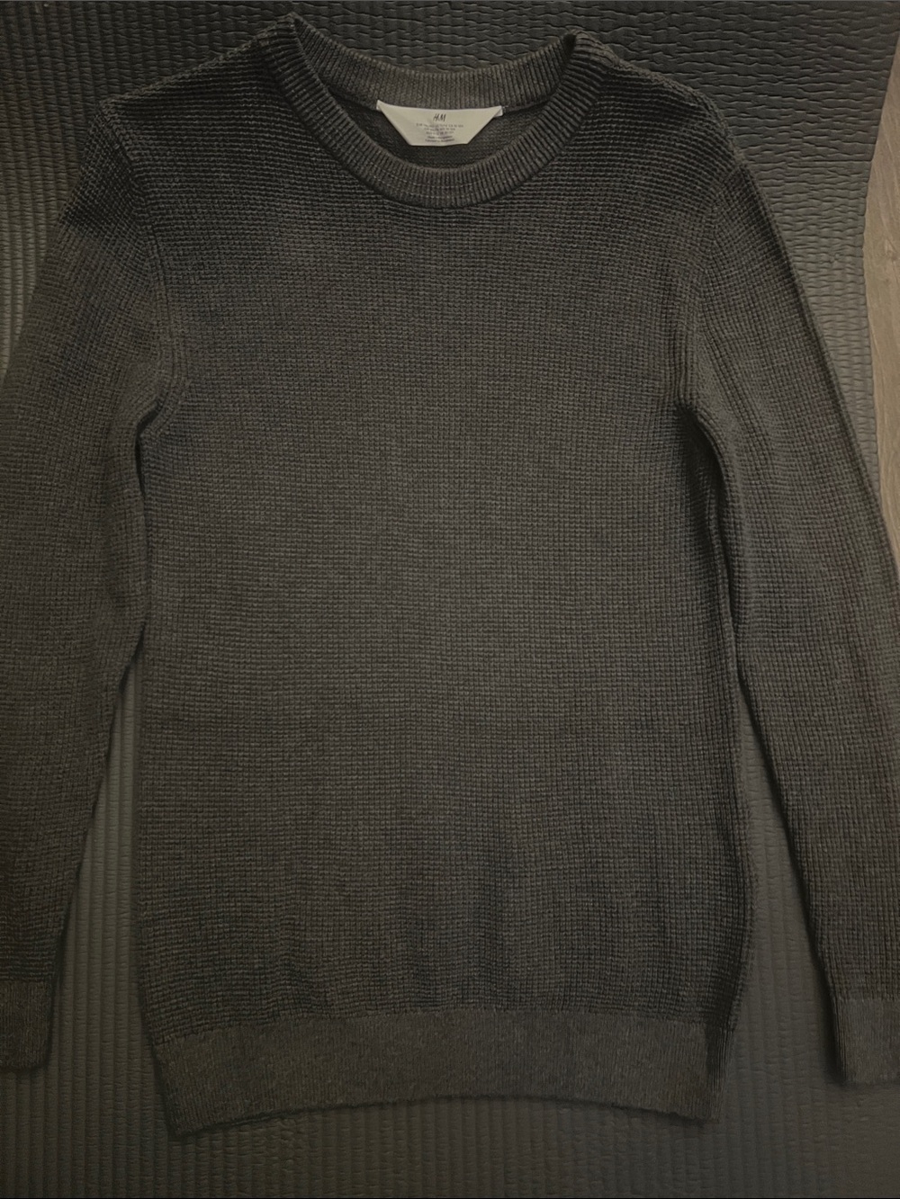 H&M Kids Gray Ribbed Crewneck Sweater